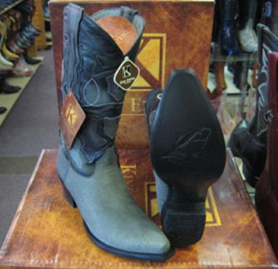 Mens Genunie Shark King Exotic Boots Cowboy Style By los altos botas For Sale Snip Toe Western Cowboy Gray Dress Cowboy Boot Cheap Priced For Sale Online