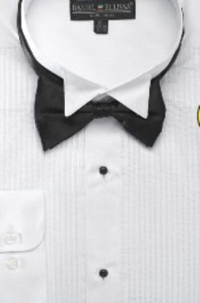 Men's Wing Tip Tuxedo Shirt with Bow Tie - Men's Neck Ties - Mens Dress Tie - Trendy Mens Ties