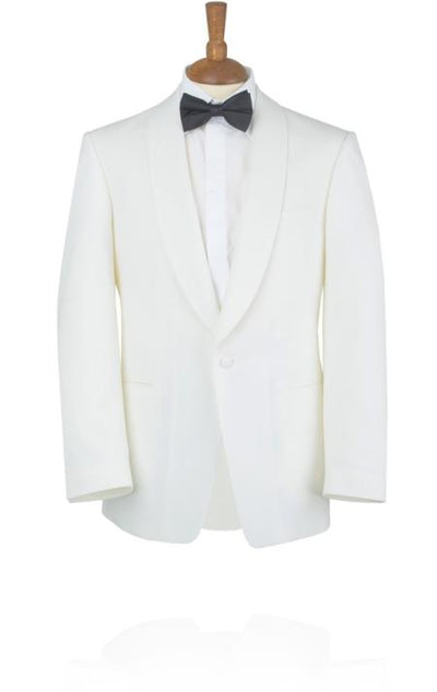 Gorgio White or Ivory Jacket with Shawl Lapel 1 button on sale online deal Fashion Tuxedo For Men