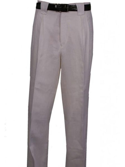 Mens Classic Fit Pleated Front Wide Leg Pleated Dress Pants With Lining White Men's Wide Leg Trousers