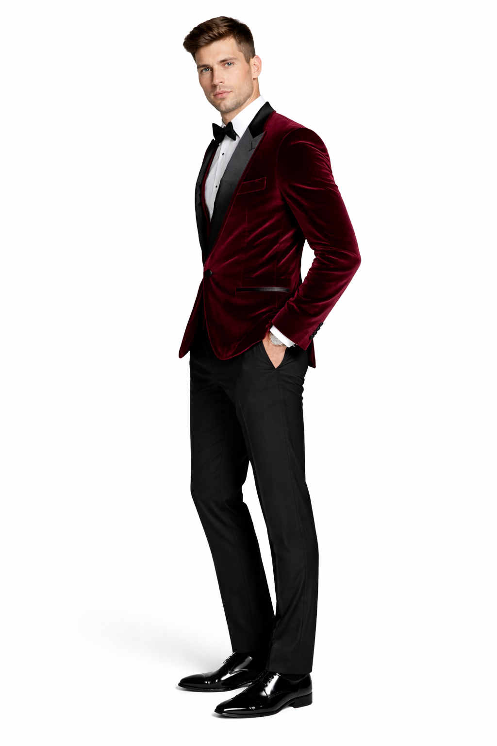 Men's Burgundy Velvet ~ Crushed Velour Tuxedo Men's blazer Jacket ~ Sport coat Burgundy Tuxedo