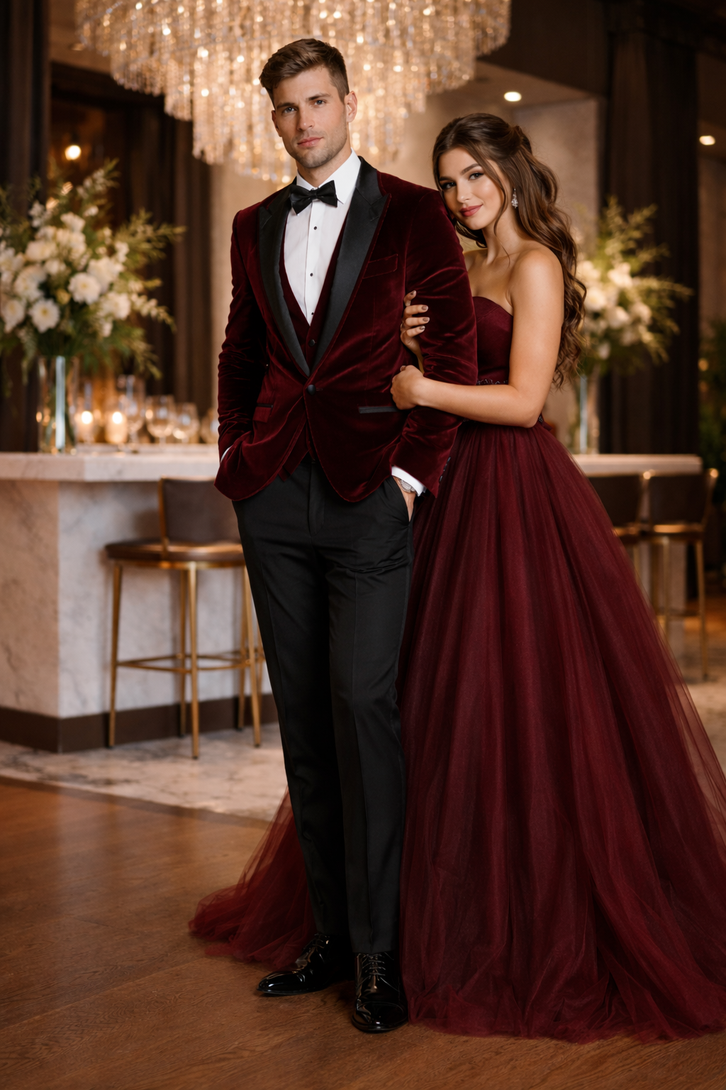 Men's Burgundy Velvet ~ Crushed Velour Tuxedo Men's blazer Jacket ~ Sport coat Burgundy Tuxedo