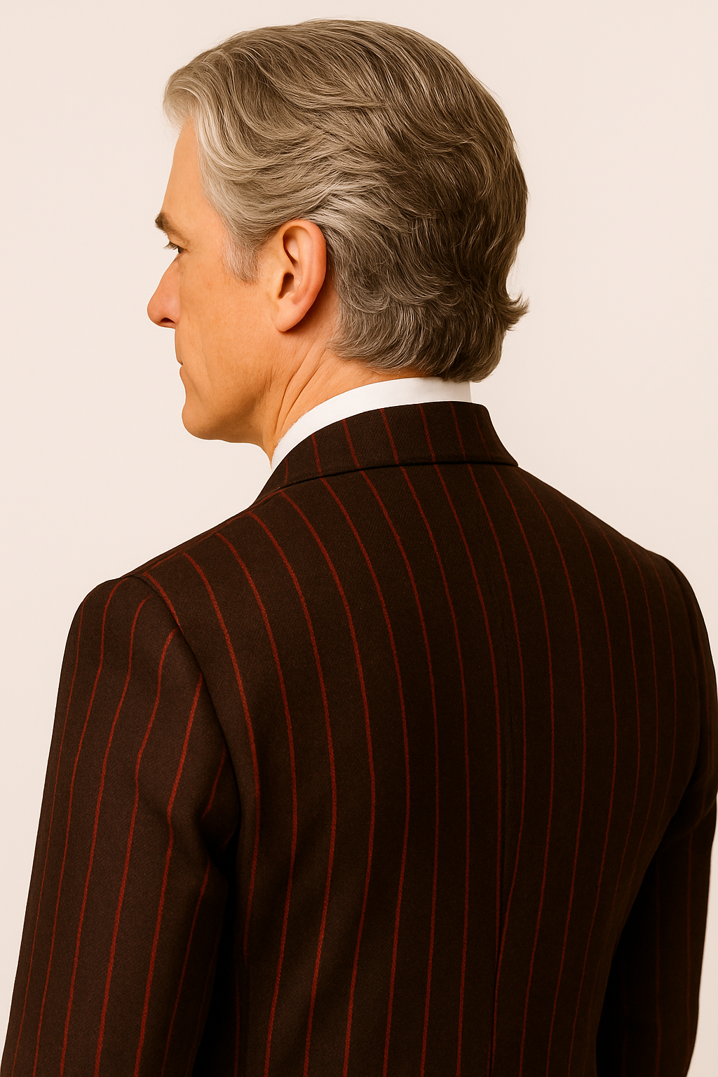 Mens Chalk Stripe Suit - Black and Red Suit