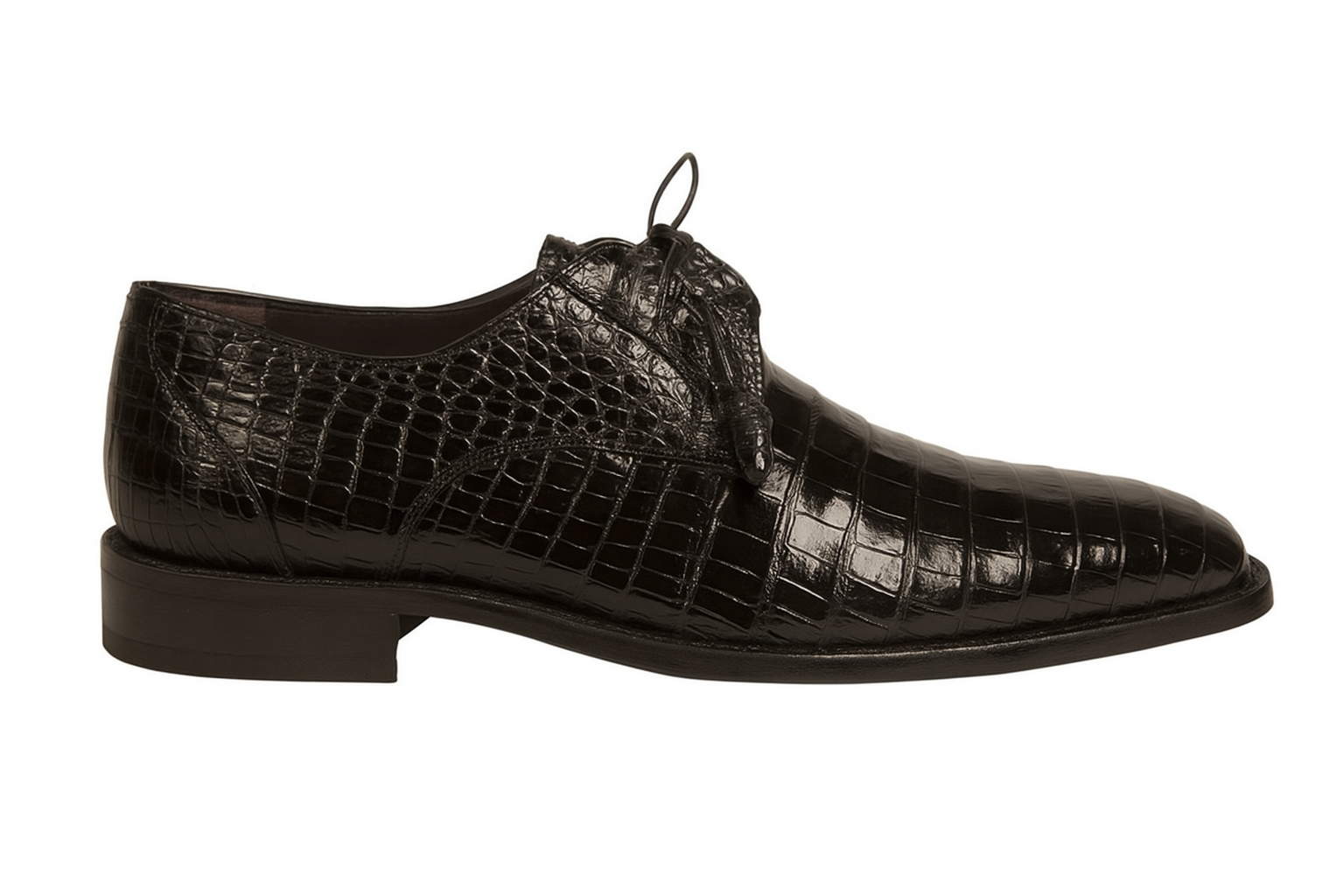 Mens Mezlan Anderson Caiman Crocodile Dress Shoe in Black