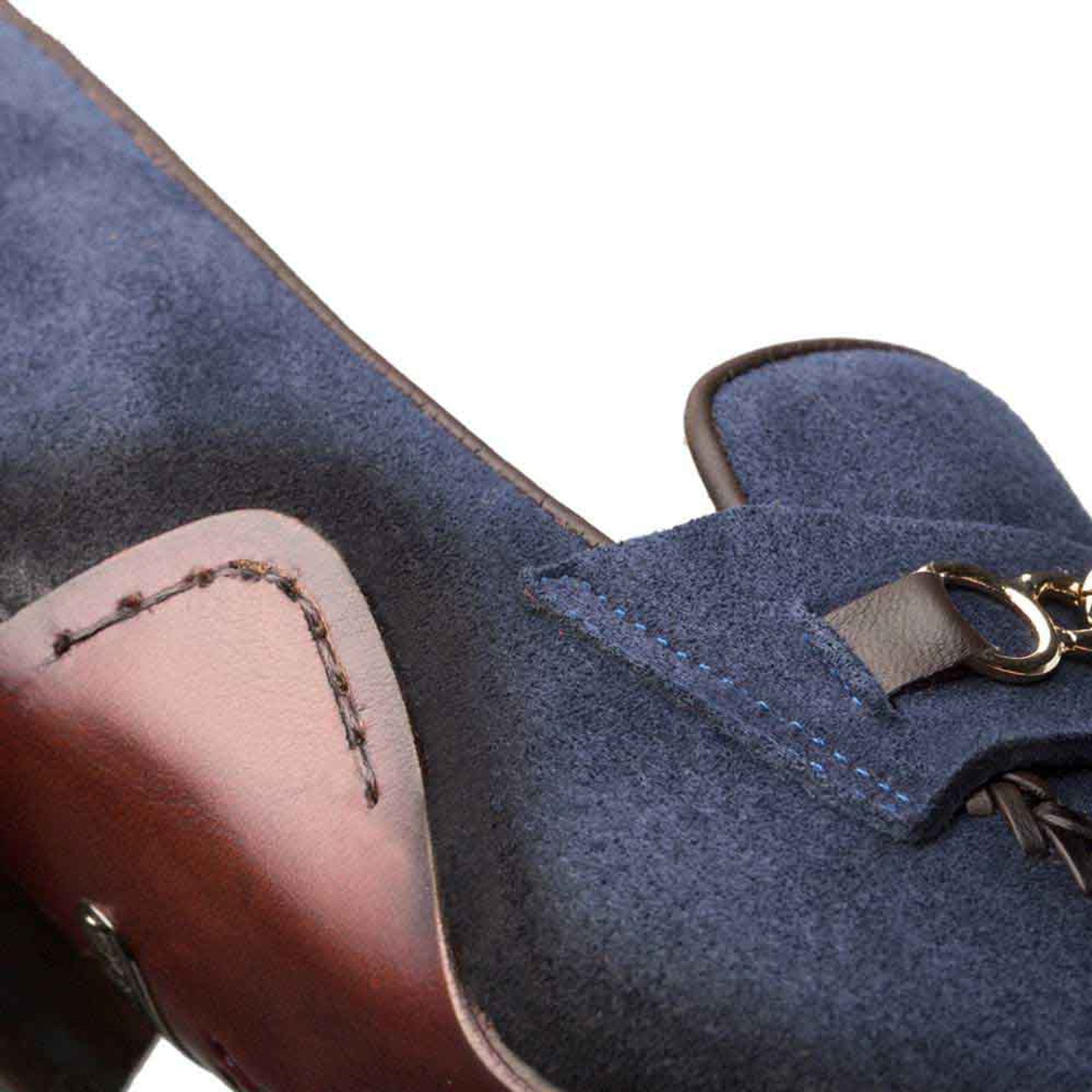 Mezlan Blue Antique Suede Loafer for Men