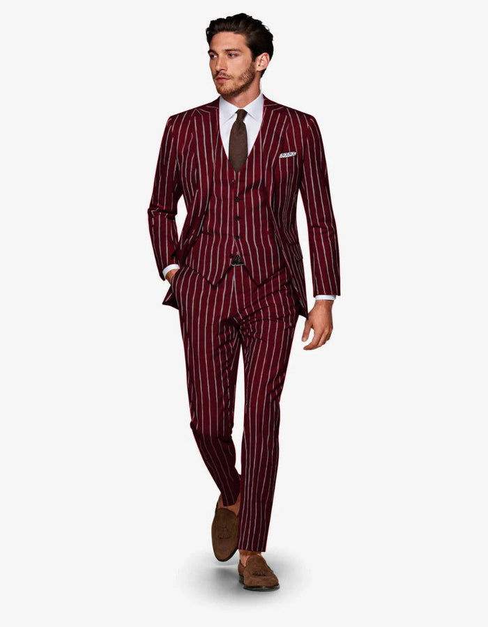 Black Chalk Pinstripe 1920s Gangster Suit
