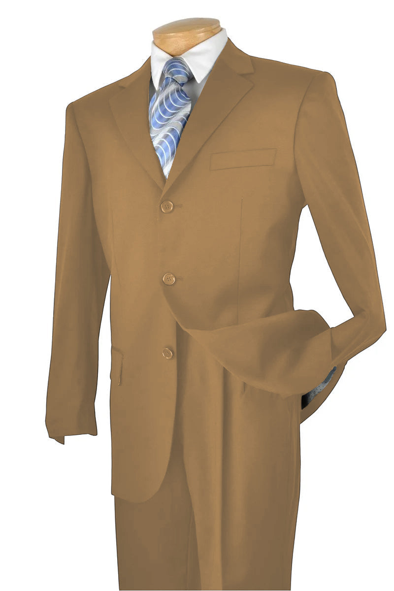 Milano Moda 3-Button Navy Suit for Men