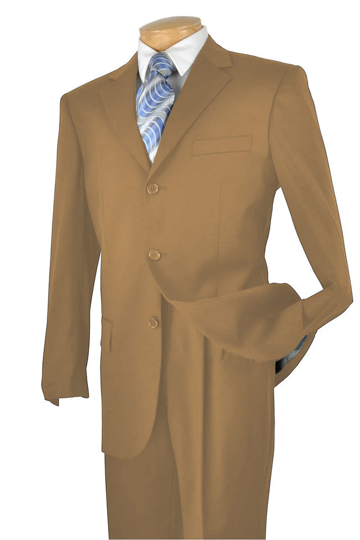 Milano Moda 3-Button Navy Suit for Men