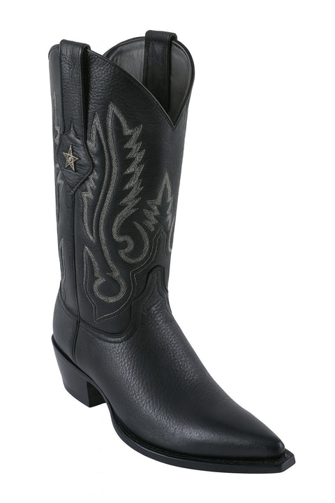 Mens Los Altos Genuine Deer Leather Boots Black Deerskin Boots - Deer Boots - Deer Skin Boots