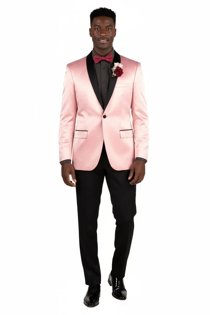 Mens Pink Tuxedo Jacket