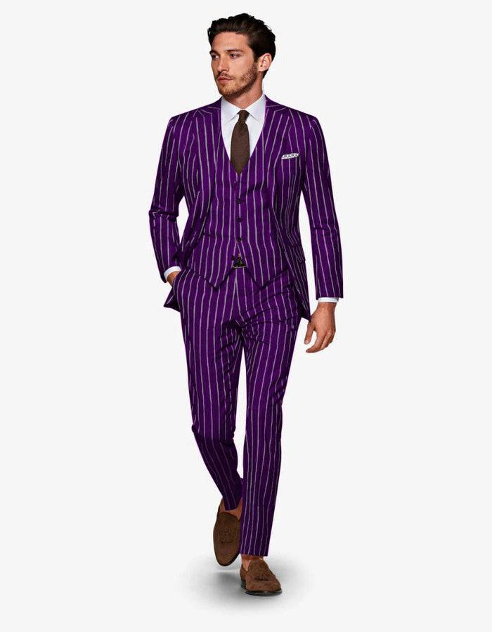 Black Chalk Pinstripe 1920s Gangster Suit