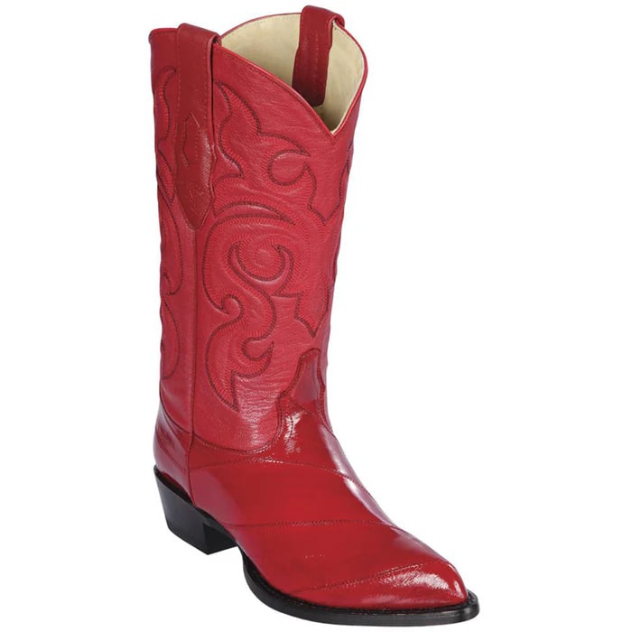 Red J Toe Eel Western Boots by Los Altos