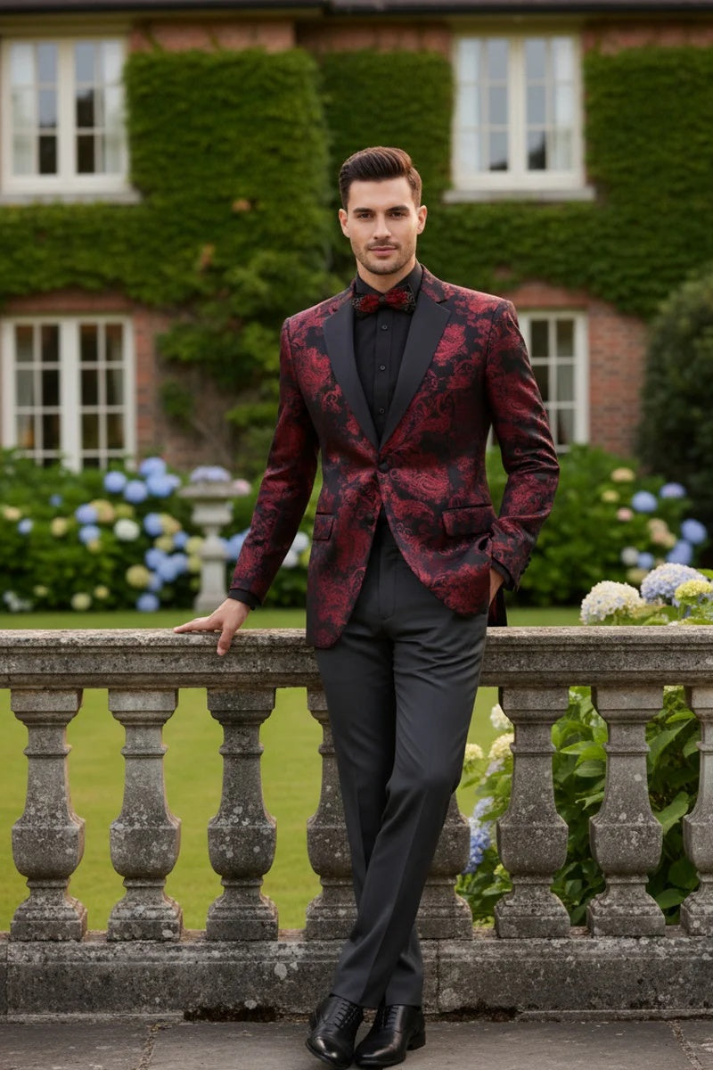Mens Red Tuxedo Jacket