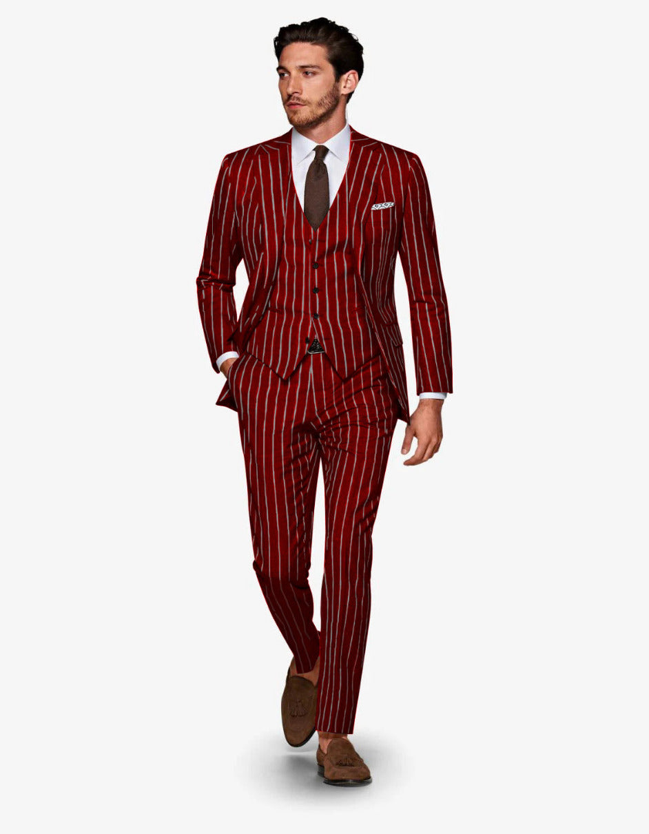 Black Chalk Pinstripe 1920s Gangster Suit