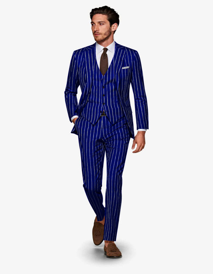 Black Chalk Pinstripe 1920s Gangster Suit