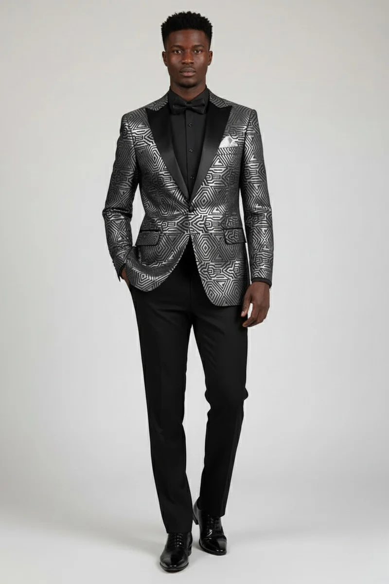Mens Silver Tuxedo