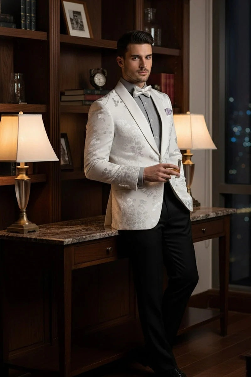Mens White Tuxedo Jacket