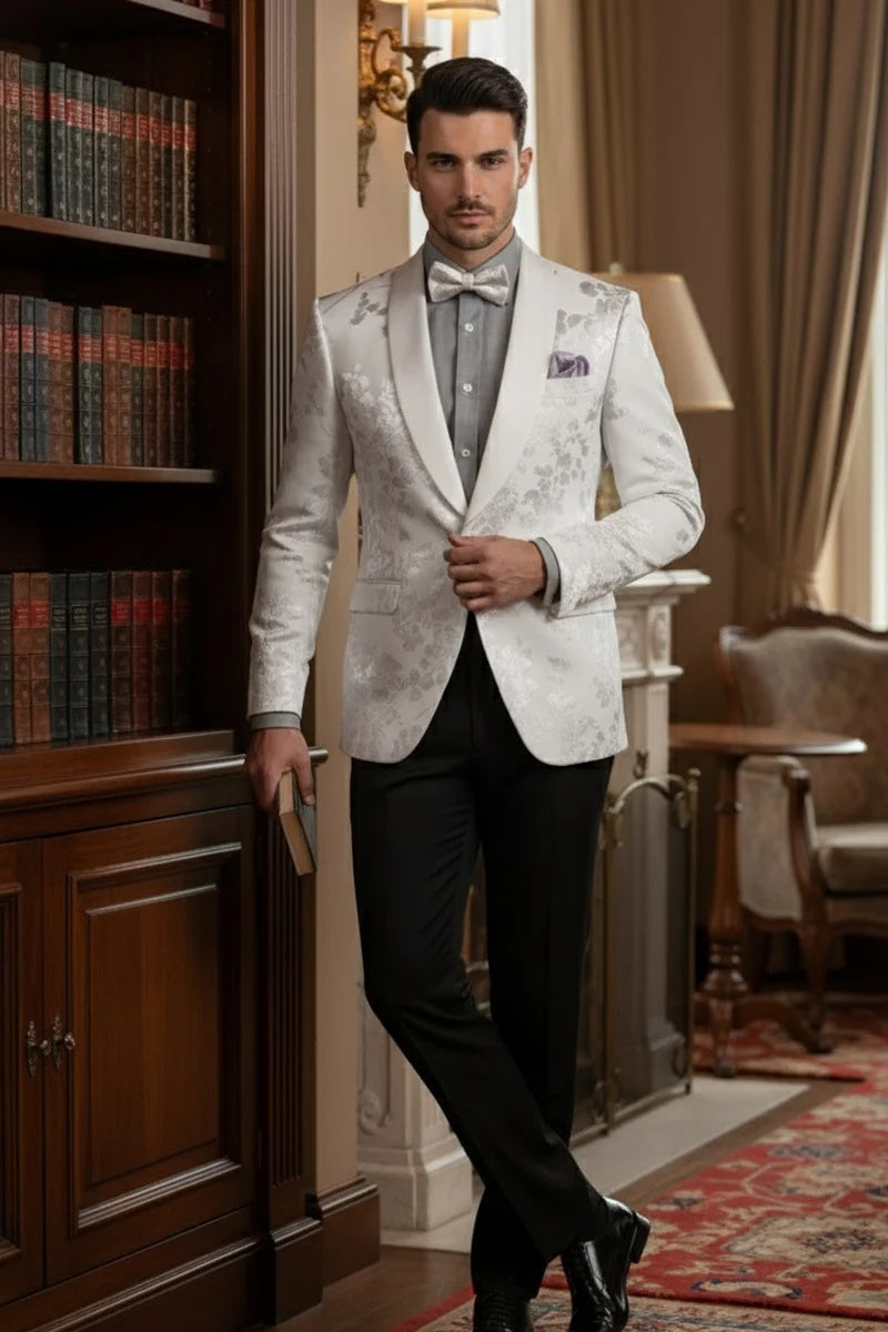 Mens White Tuxedo Jacket