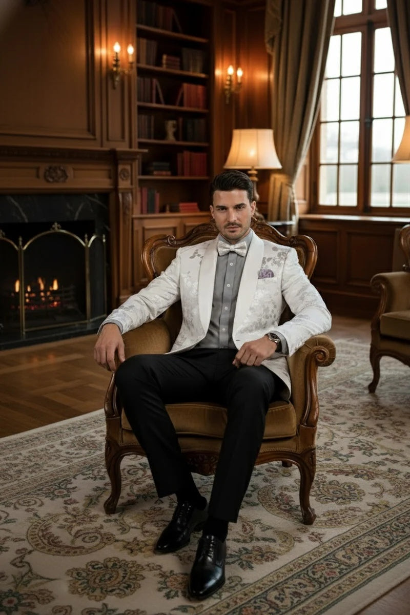 Mens White Tuxedo Jacket