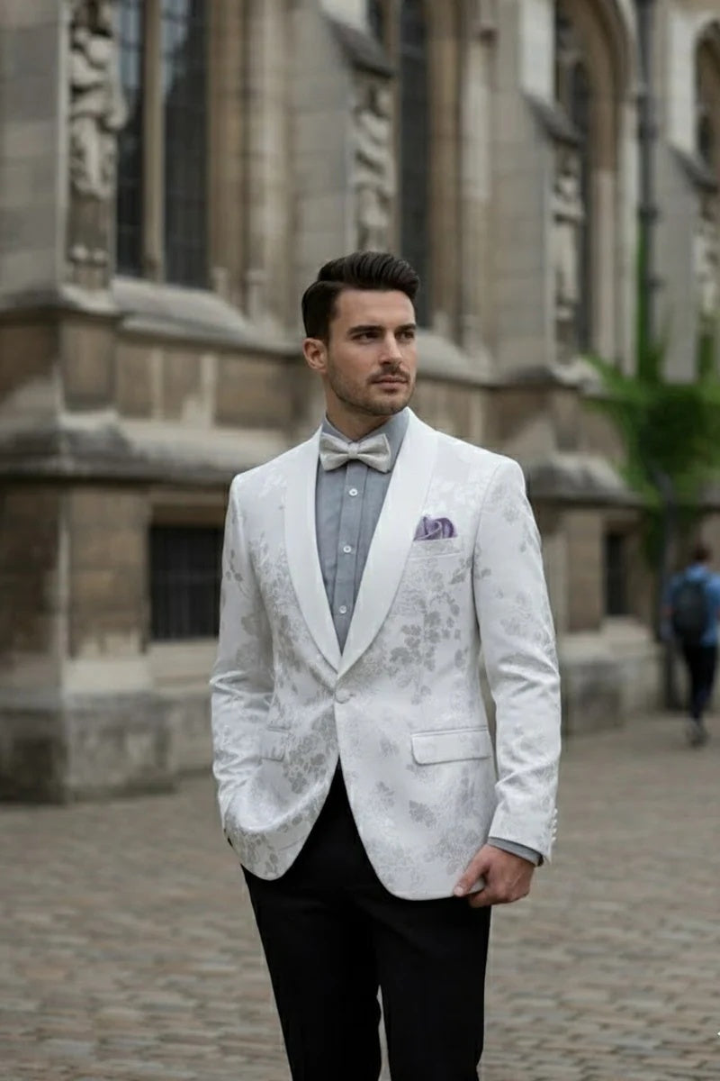 Mens White Tuxedo Jacket