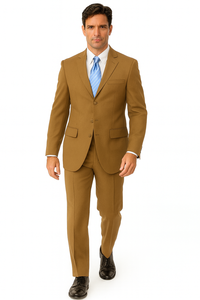 Milano Moda 3-Button Navy Suit for Men