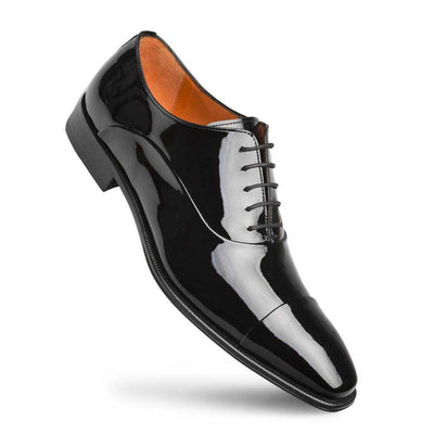 Mezlan Black Patent Leather Formal Oxford Shoes