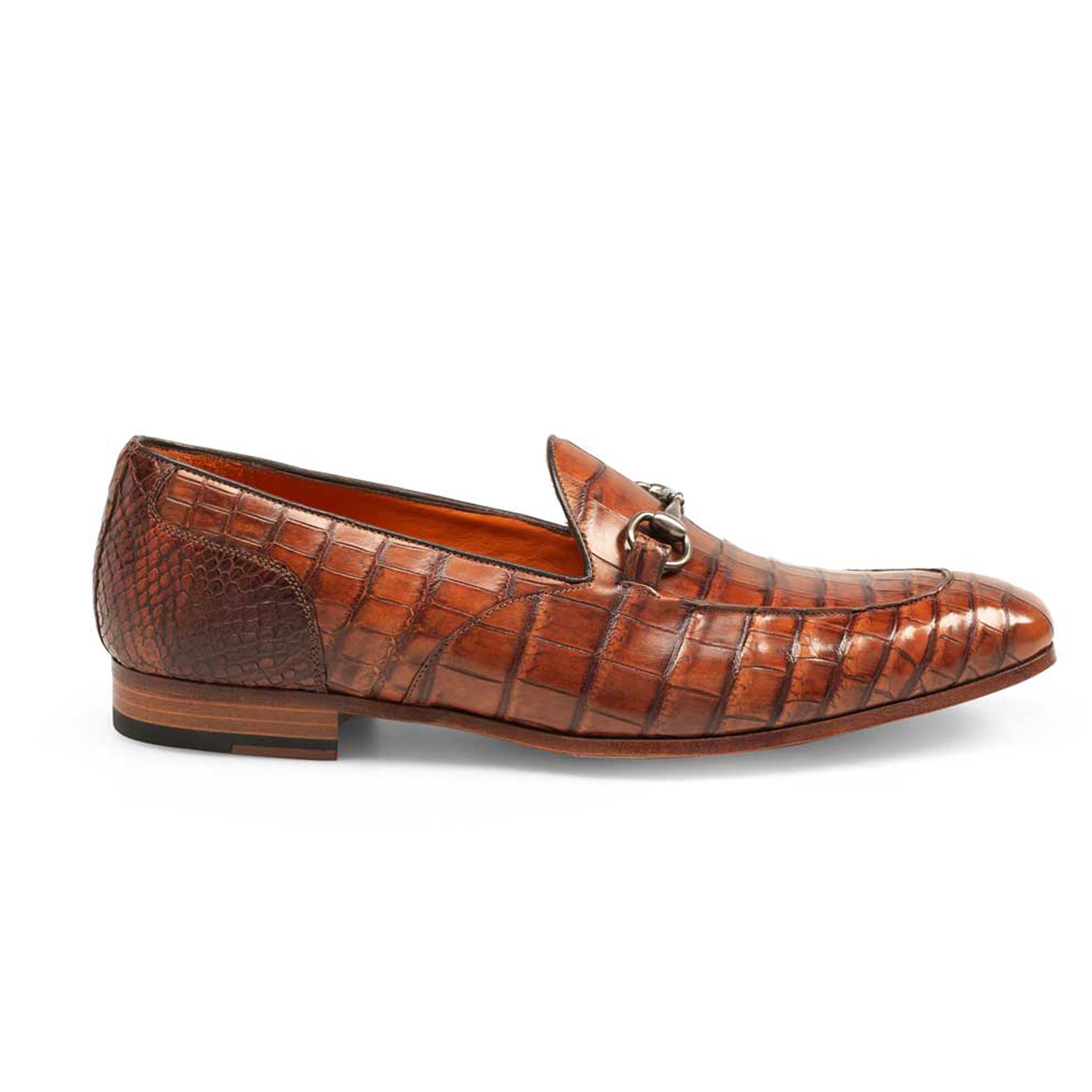 Mezlan Borgese Cognac Alligator Loafer