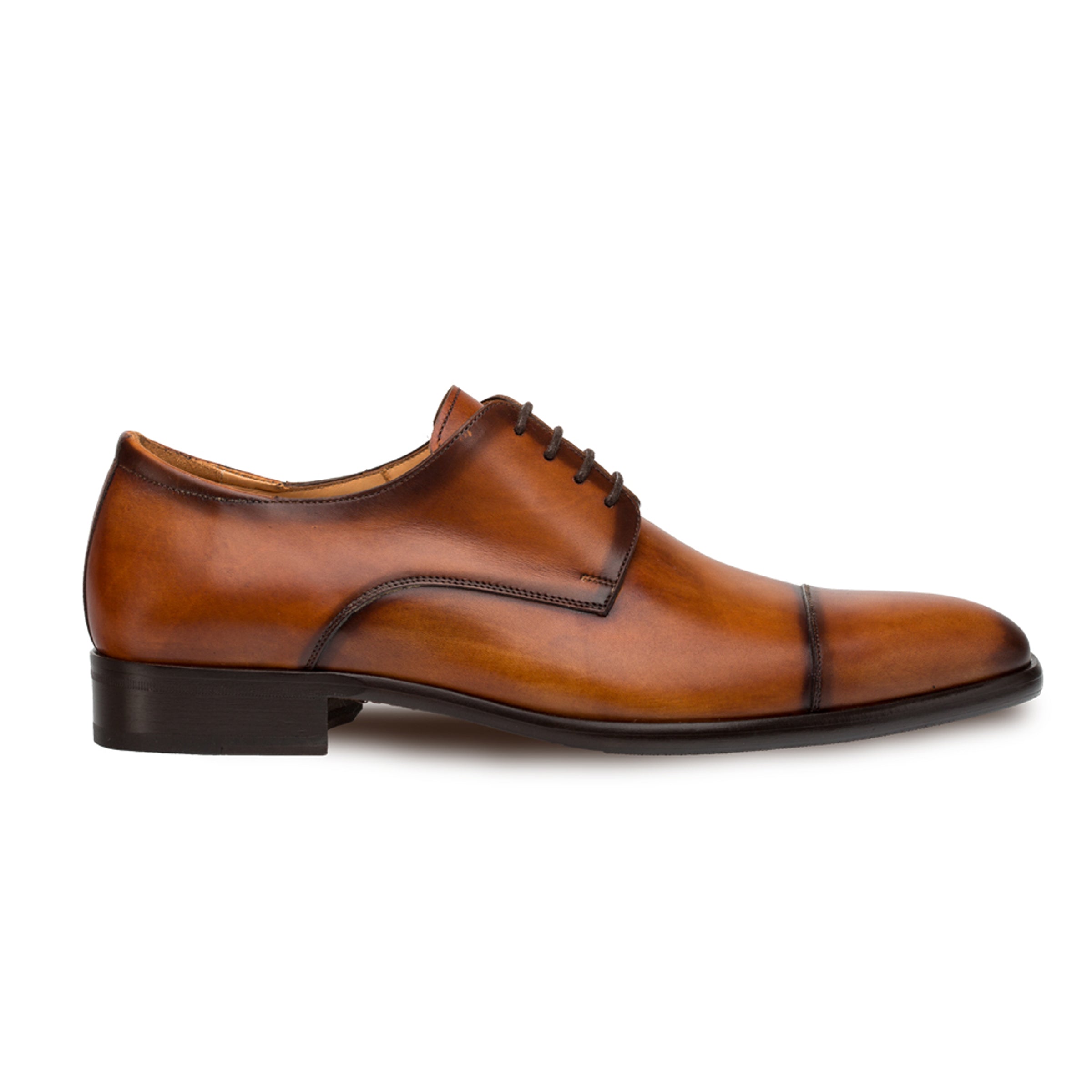Mezlan Republic Calfskin Cap Toe Blucher in Tan