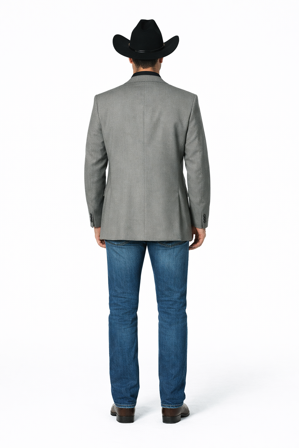 Modern Cowboy Blazer for Men – Grey Western Jacket with Style