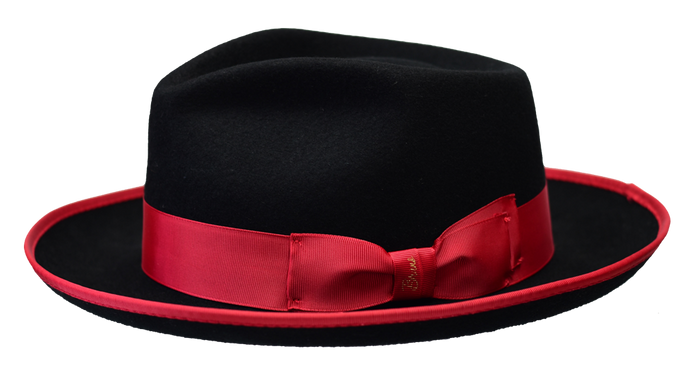Bruno Capelo Night Hawk Fedora Black/Red