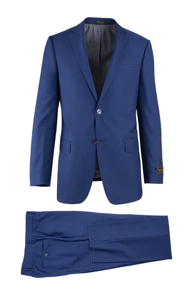 Novello F.Blue Modern Fit Wool Suit by Tiglio Luxe