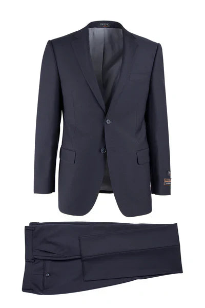 Novello Navy Modern Fit Wool Suit by Tiglio Luxe