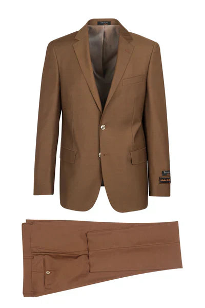 Novello Tobacco Modern Fit Wool Suit by Tiglio Luxe