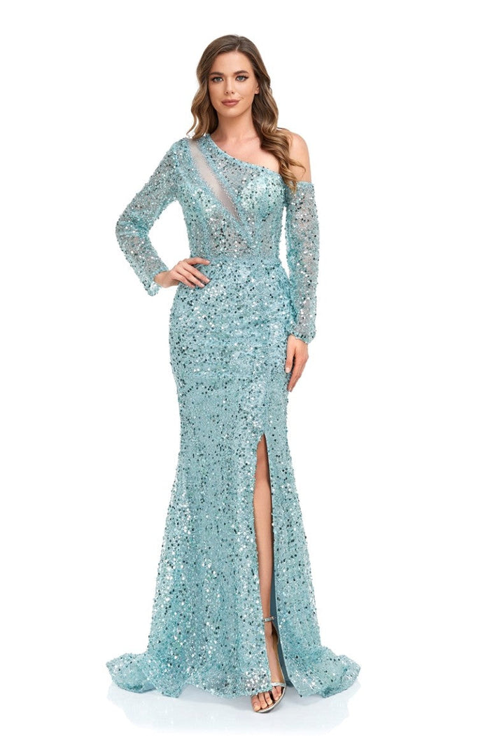 High Couture NR2278 Long Formal Sequin Evening Dress