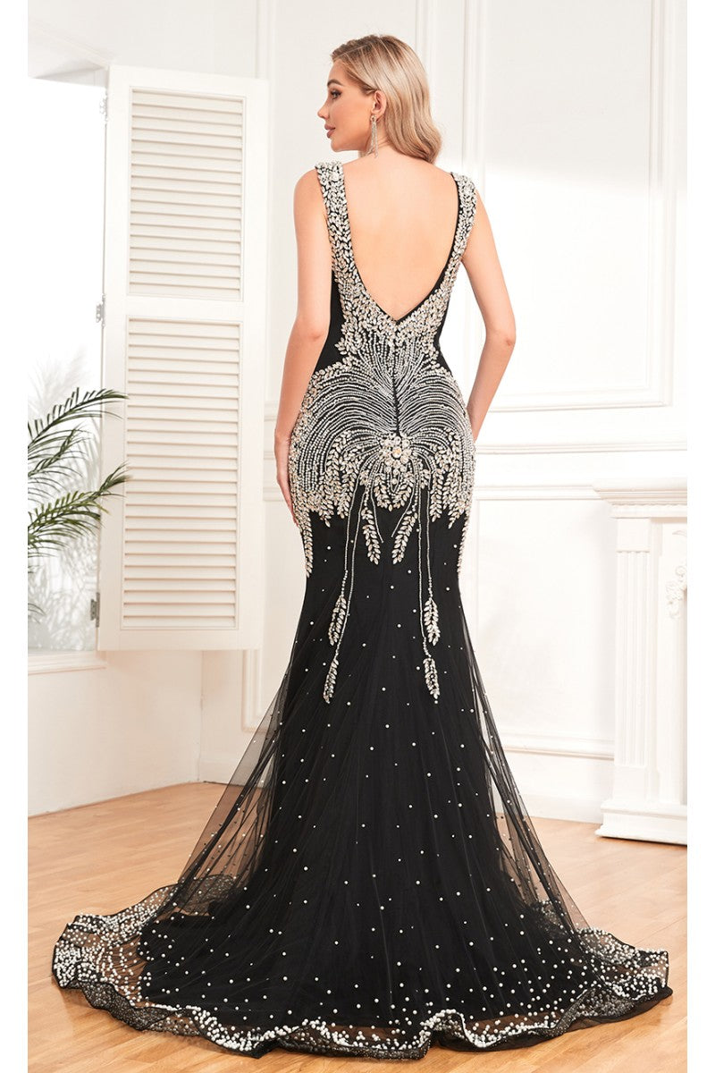 High Couture NR2341 Fitted Long Formal Evening Dress