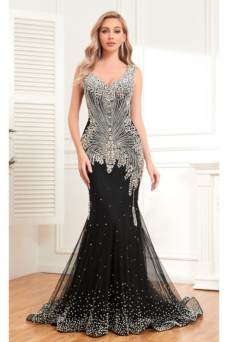 High Couture NR2341 Fitted Long Formal Evening Dress