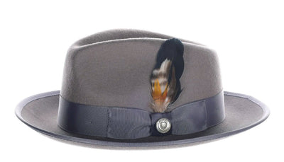 Bruno Capelo New Yorker Grey/Black Wool Fedora