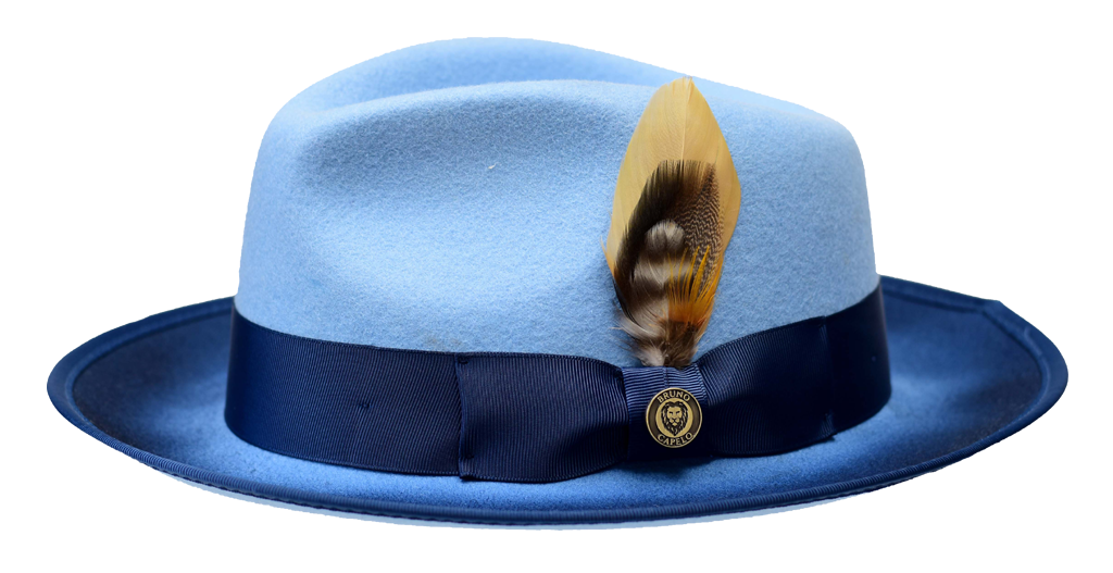 Bruno Capelo New Yorker Collection Light Blue Fedora