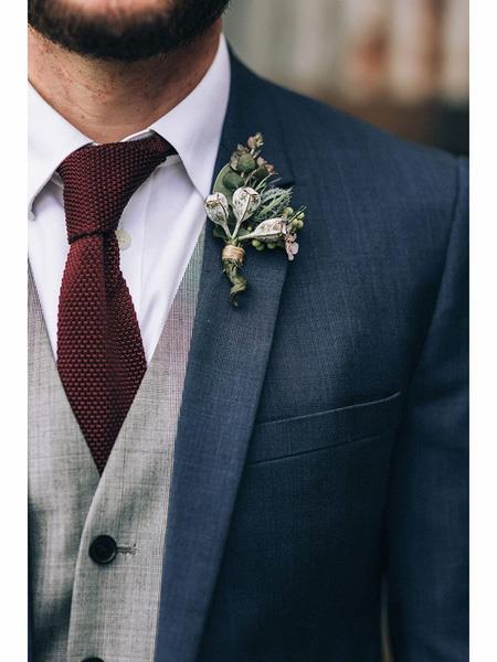 navy blue dress shirt with grey vest Blue Dress Shirt with Grey Sweater Vest Outfits For Men (6 ideas & outfits)