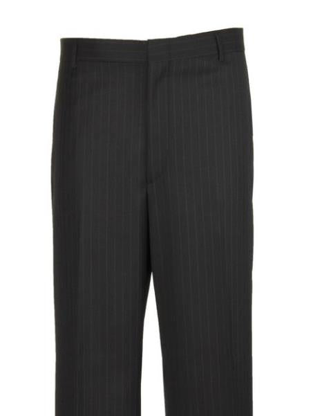 Men's Navy Legacy Fit Flat Front Dress Pants unhemmed unfinished bottom