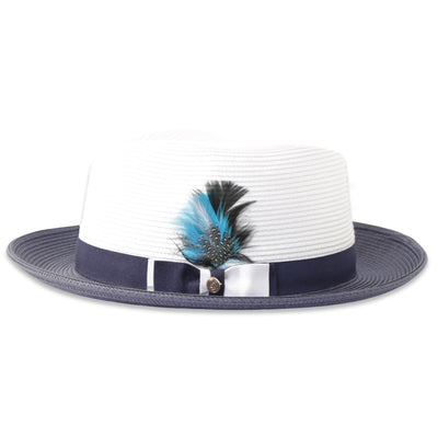 Tapa Crushable Straw Hat Fedora Two-Tone by Ferrecci USA