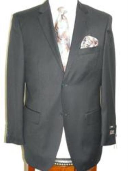 Navy Extra Fine Poly-Rayon Feel Tone on Tone Summer Light Weight Fabric Cheap Priced Business Suits Clearance Sale