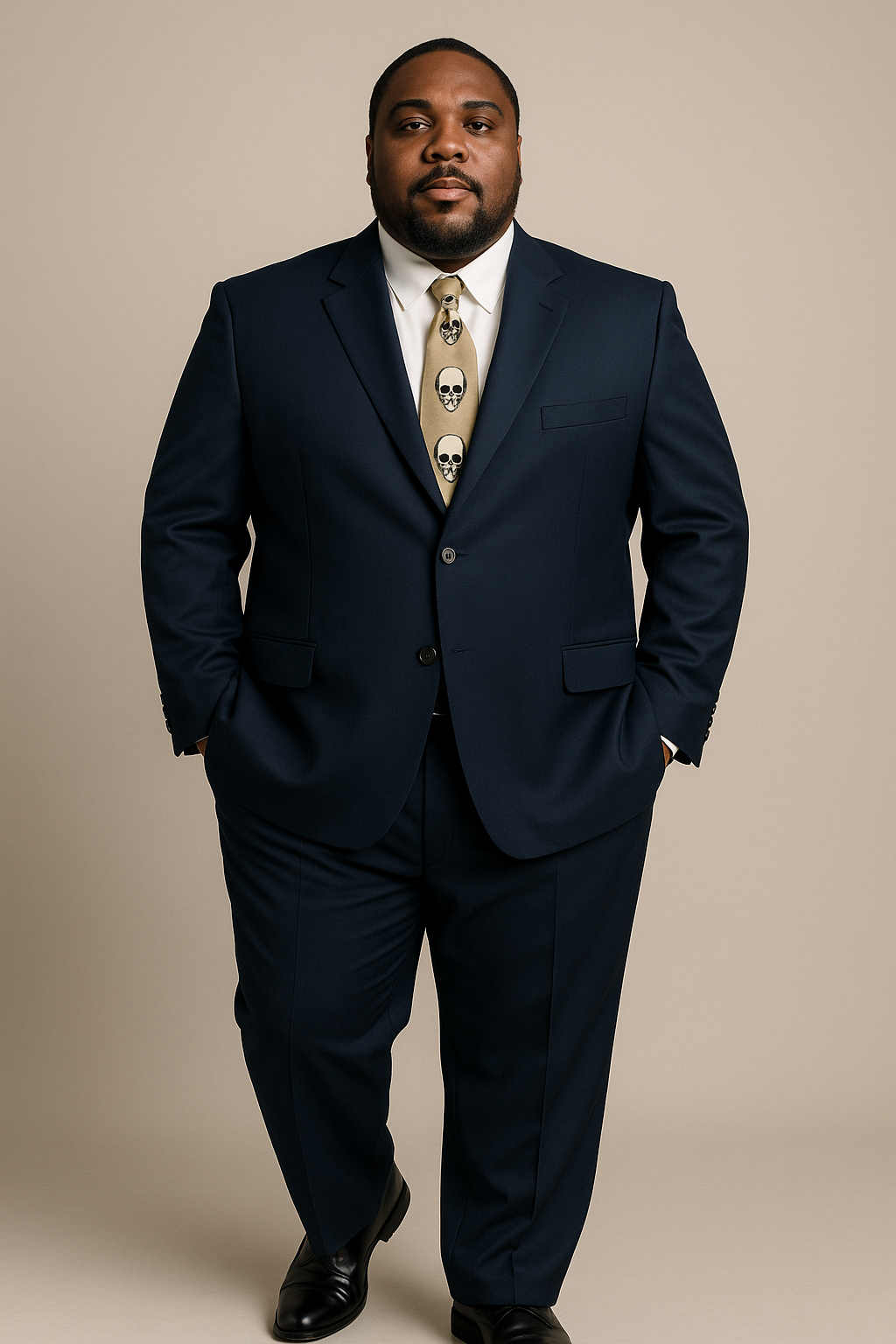 Suits For Big Man BIG & TALL CHARCOAL Discounted Sale Up to Size 82 SUIT HAND MADE - Color: Dark Grey Suit
