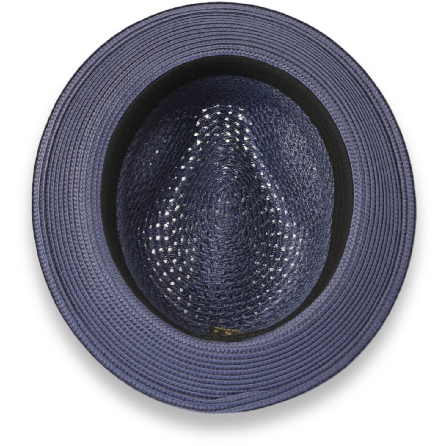 Castor Crushable Straw Fedora in Navy