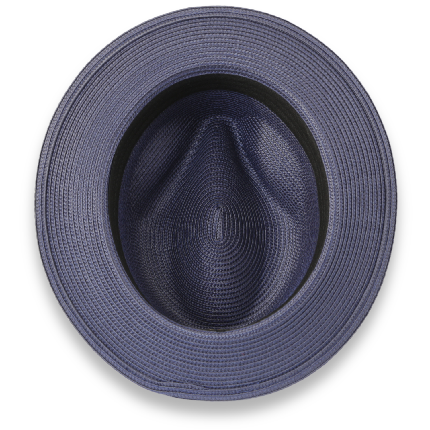 Tapa Crushable Straw Fedora Hat in Navy
