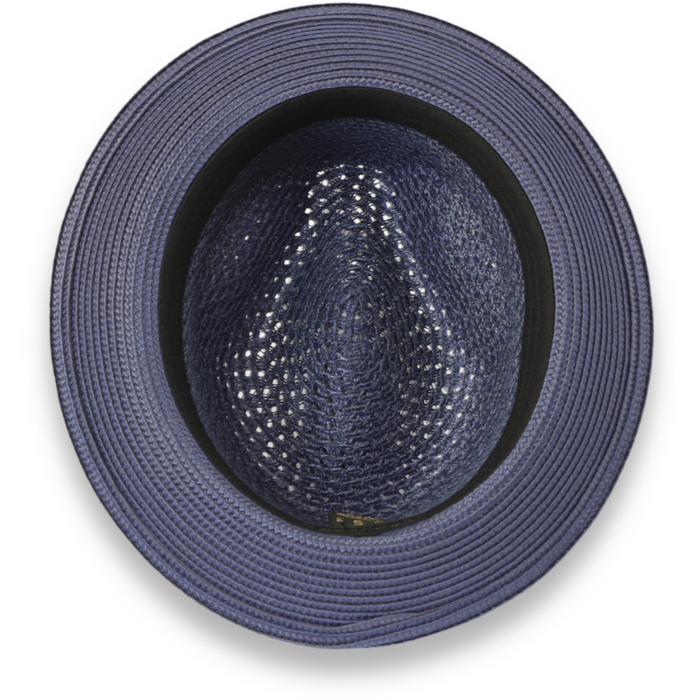 Castor Navy Fedora – Men’s Crushable Straw Dress Hat
