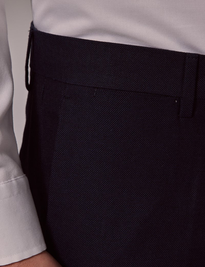 Navy Slim Linen Suit for Beach Weddings