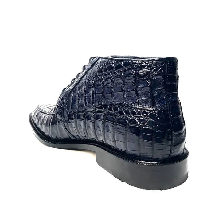 Los Altos Crocodile Lace-Up Dress Ankle Boots