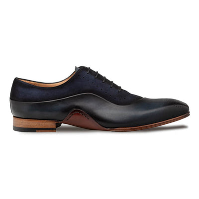 Mezlan Affari Navy Medallion Toe Oxford Shoes