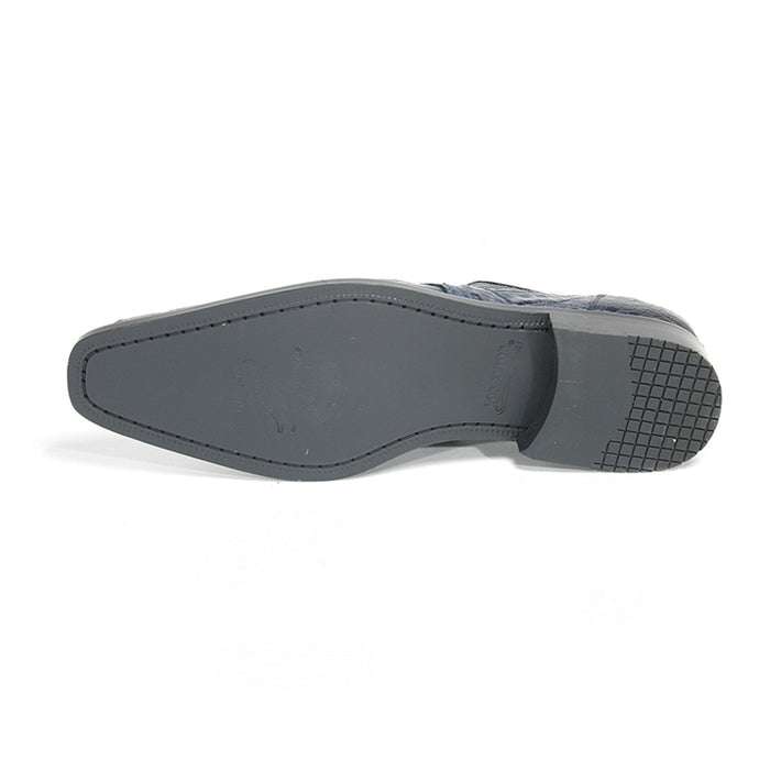 Navy Caiman Crocodile Belly Oxford Shoes